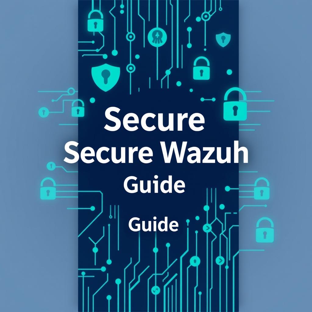 An eye-catching A4 cover design for a guide titled 'Secure Wazuh' with 'Guide' displayed below in smaller text