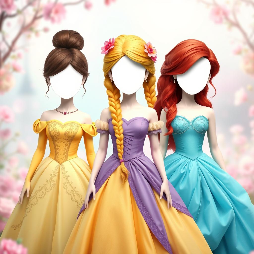 Elegance Unveiled: The Faceless Princesses