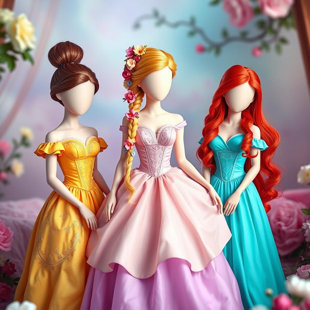 Elegance Unveiled: The Faceless Princesses