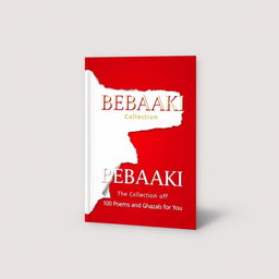 A book cover design featuring a vibrant red color for both the front and back, with a striking white middle section on both