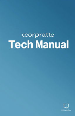 A sleek and professional corporate technical manual cover featuring a modern design