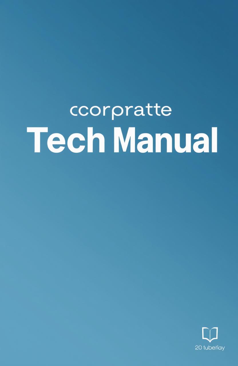 A sleek and professional corporate technical manual cover featuring a modern design