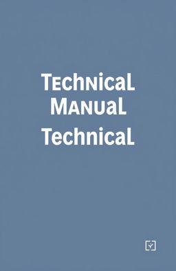 A sleek and professional corporate technical manual cover featuring a modern design