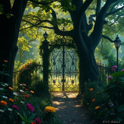 A scene inspired by 'Jardim dos Esquecidos' by V
