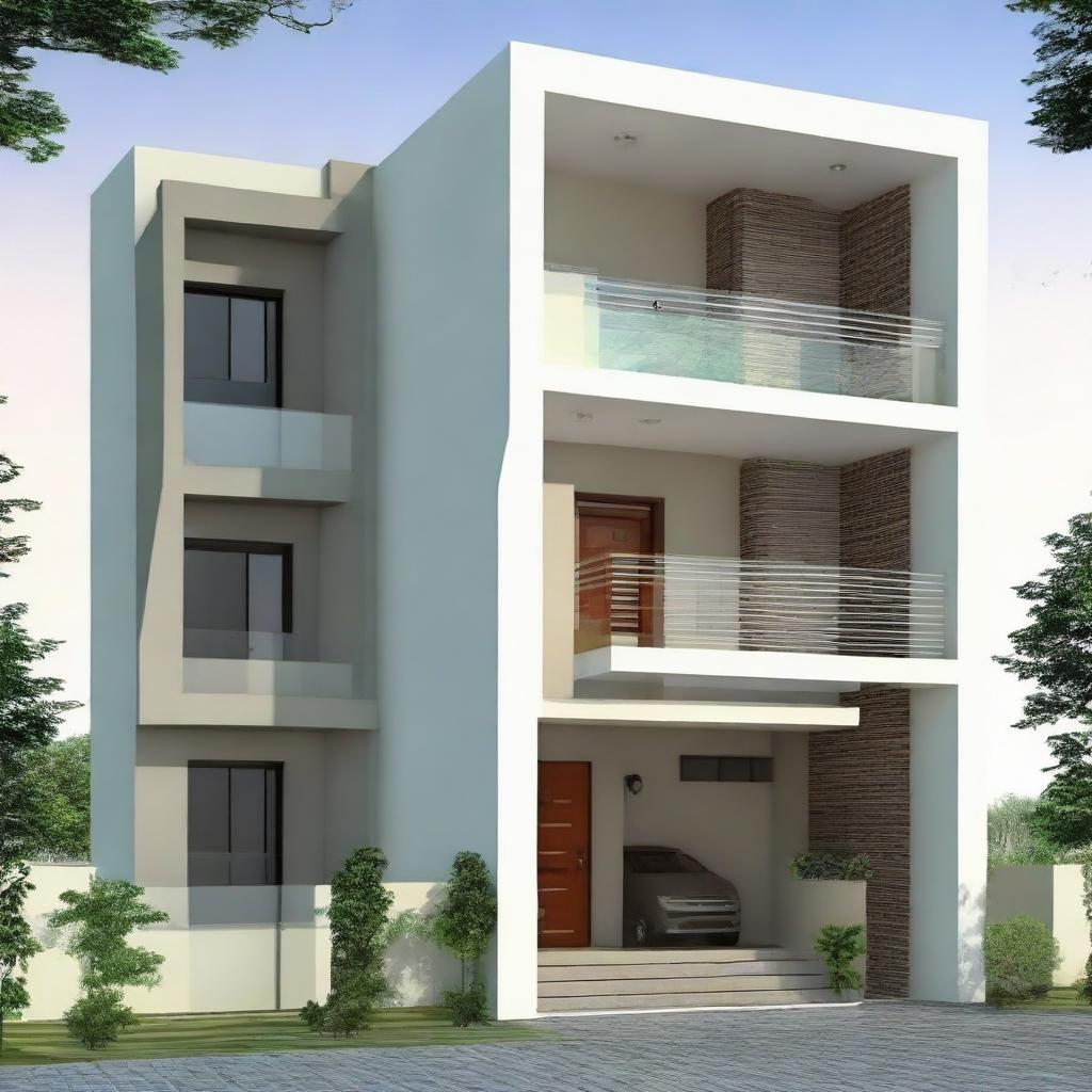Design a house on a 17 feet by 40 feet plot