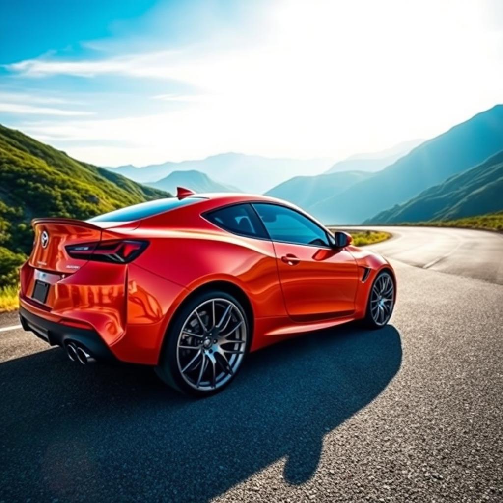 Sleek Modern Car on a Scenic Drive