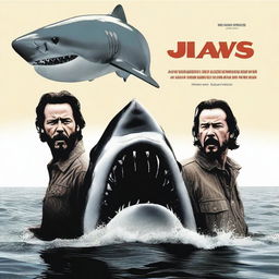 A high-resolution movie poster image for Jaws, starring Keanu Reeves and Jeffrey Wright