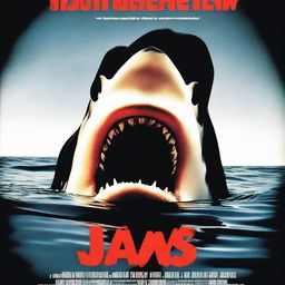 This is a high-quality movie poster image for the film Jaws, starring Keanu Reeves