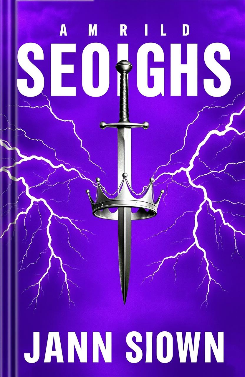 A book cover featuring a striking combination of silver and purple tones