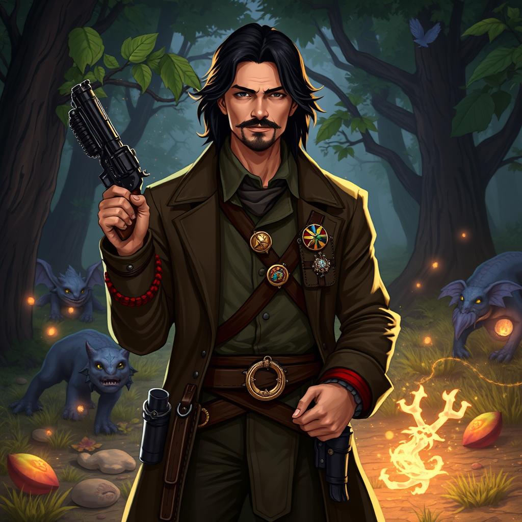 A charismatic fantasy character inspired by Dutch van der Linde from *Red Dead Redemption*, reimagined in a Dungeons & Dragons setting