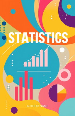 A visually striking cover design for a statistics book, featuring a bold title in modern typography