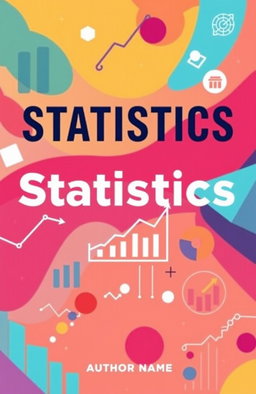 A visually striking cover design for a statistics book, featuring a bold title in modern typography
