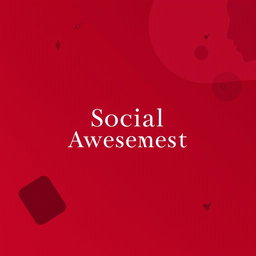 A modern cover page for a psychological assessment focused on social awareness, featuring a striking maroon and red color theme