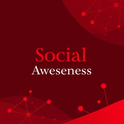 A modern cover page for a psychological assessment focused on social awareness, designed in a rich maroon and red color theme