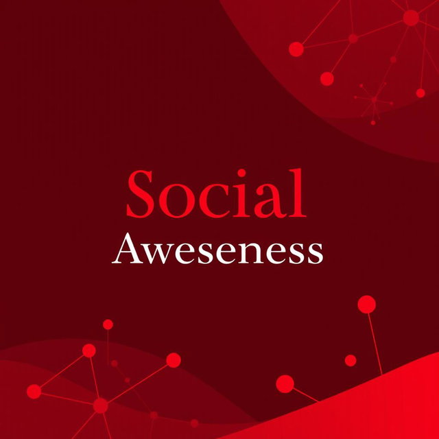 A modern cover page for a psychological assessment focused on social awareness, designed in a rich maroon and red color theme