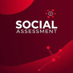A modern cover page for a psychological assessment focused on social awareness, designed in a rich maroon and red color theme