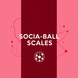 A modern cover page for a psychological assessment titled 'Socia-Ball Scales' focused on social awareness, designed with a rich maroon and various shades of red
