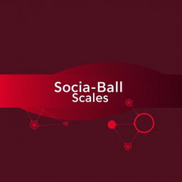 A modern cover page for a psychological assessment titled 'Socia-Ball Scales', centered on the theme of social awareness with a rich maroon and various shades of red