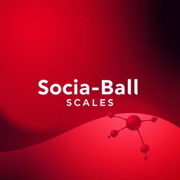 A modern cover page for a psychological assessment titled 'Socia-Ball Scales', centered on the theme of social awareness with a rich maroon and various shades of red