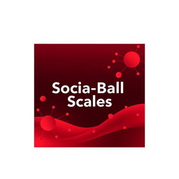 A modern cover page for a psychological assessment titled 'Socia-Ball Scales', centered on the theme of social awareness with a rich maroon and various shades of red