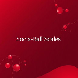A modern cover page for a psychological assessment titled 'Socia-Ball Scales', emphasizing social awareness with a theme centered around maroon and various shades of red