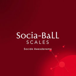 A modern cover page for a psychological assessment titled 'Socia-Ball Scales', emphasizing social awareness with a theme centered around maroon and various shades of red