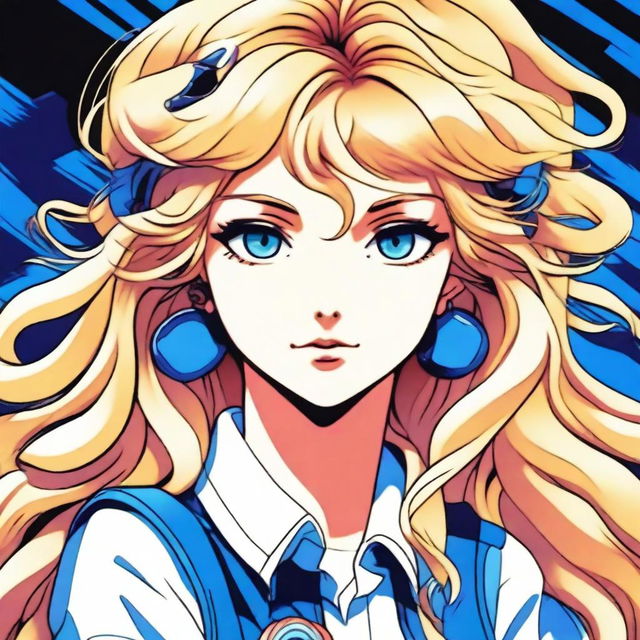 This is a high-quality image of a 1980s style anime girl