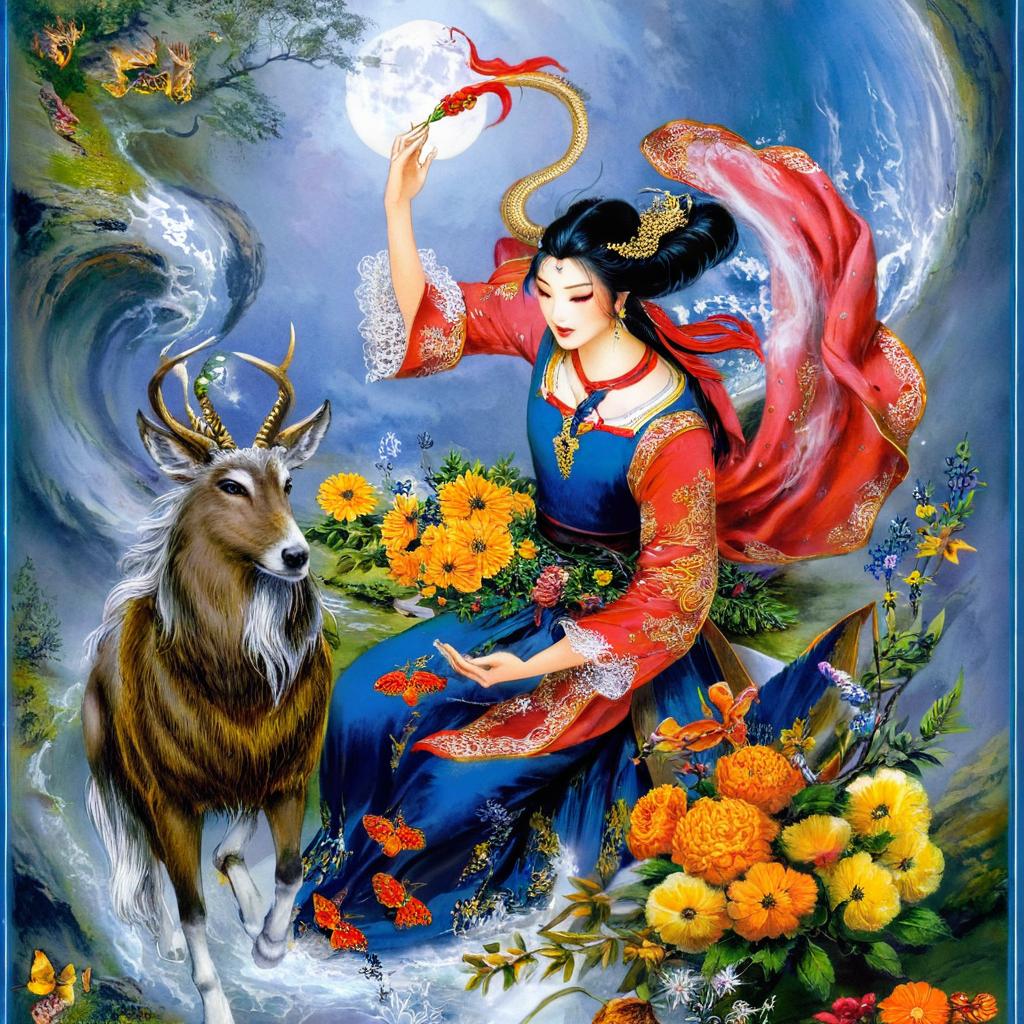 Serenity: The Geisha Deity in Moonlight