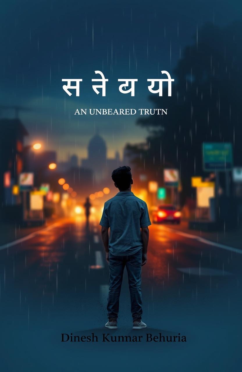 A poignant cover page illustrating the theme of unrequited love, featuring a solitary figure standing on a dimly lit street, looking longingly toward a distant, blurred silhouette of a loved one