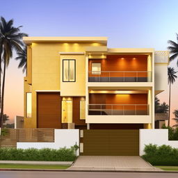 A spacious and luxurious 6BHK (6 Bedroom, Hall, Kitchen) house with modern architecture and beautifully designed interiors