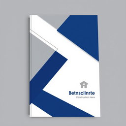 A stylish and elegant cover design for a construction company booklet in A4 size