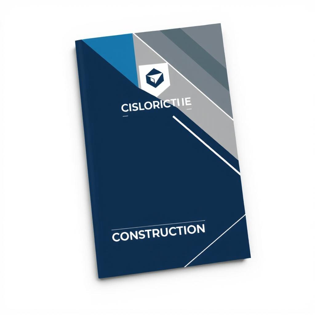 A stylish and elegant cover design for a construction company booklet in A4 size