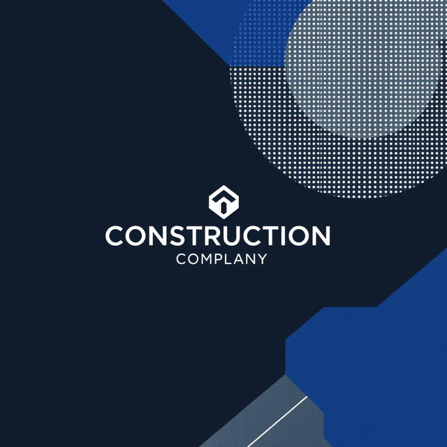 A stylish and elegant cover design for a construction company booklet in A4 size