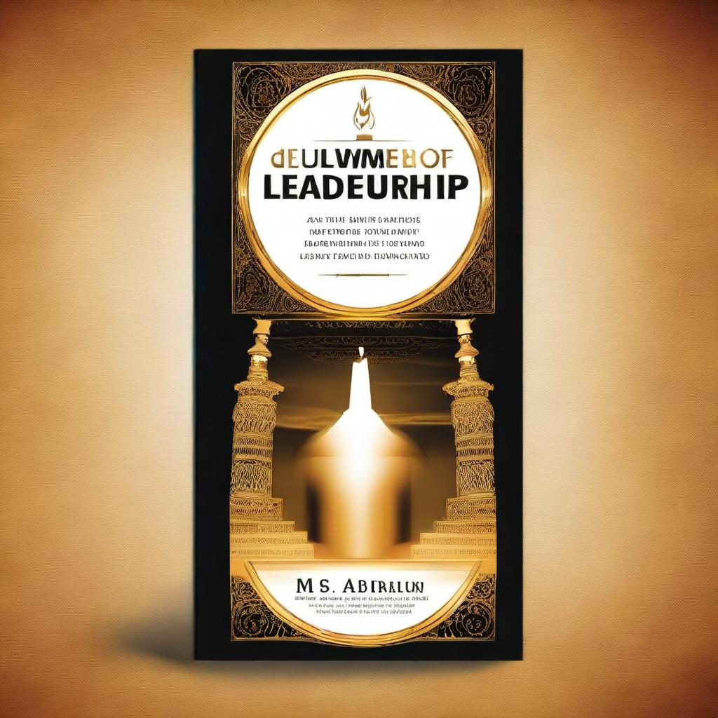 A high-quality digital art piece, acting as a book cover for "The 3 Pillars of Authentic Leadership: Empower, Inspire, Impact" by M