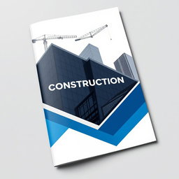 A stylish and elegant cover design for a construction company booklet in A4 size