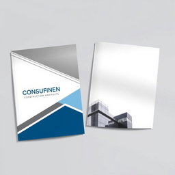 A stylish and elegant cover design for a construction company booklet in A4 size