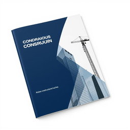 A stylish and elegant cover design for a construction company booklet in A4 size