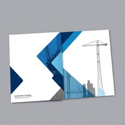 A sophisticated and elegant cover design for a construction company booklet in A4 size