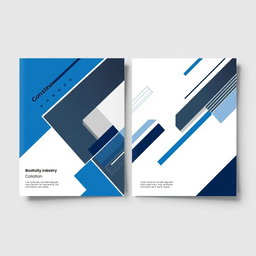 A sophisticated and elegant cover design for a construction company booklet in A4 size