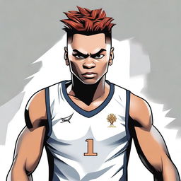 A professional-grade, detailed digital art illustration of André Htailog, the Prodigy