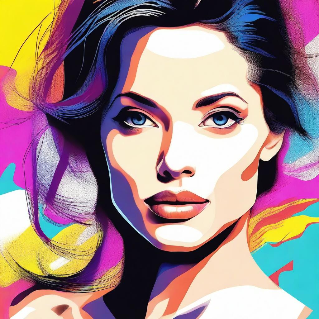 A high-quality digital art showcasing Angelina Jolie in an anime style