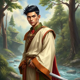 A literary representation of Menalipo, the cousin of Florante from the classic Filipino epic 'Florante at Laura