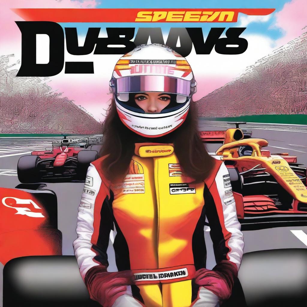 A top-quality digital art image of a Formula 1 themed book cover