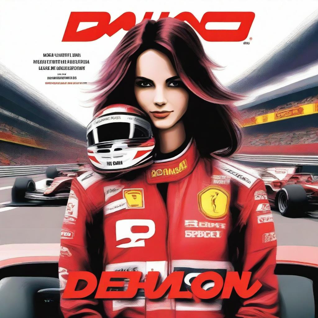 A top-quality digital art image of a Formula 1 themed book cover