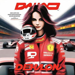 A top-quality digital art image of a Formula 1 themed book cover