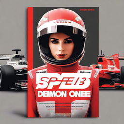 A top-quality digital art image of a Formula 1 themed book cover