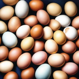 A high-quality coloured pencil drawing featuring eggs as the main subject