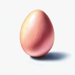 A visually stunning, high-quality coloured pencil drawing of an egg