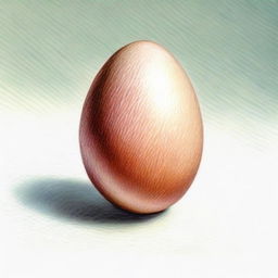 A visually stunning, high-quality coloured pencil drawing of an egg