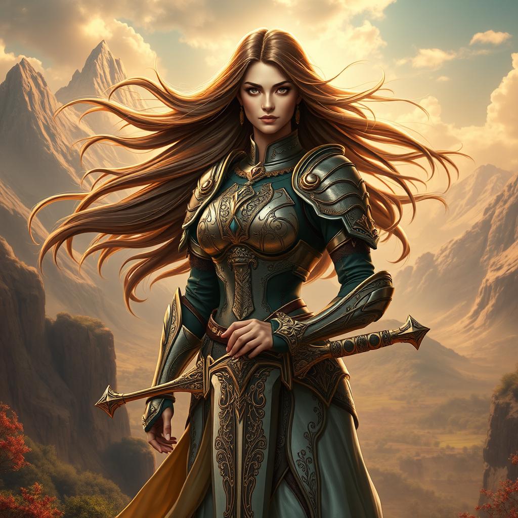 A captivating depiction of Gordafarid, the legendary female warrior from Persian mythology